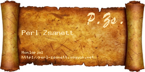 Perl Zsanett névjegykártya